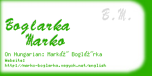 boglarka marko business card